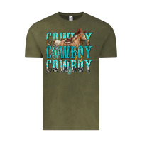 Vintage Olive cowboy cowboy cowboy Vintage Tee - texasbilliewilder