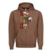 Chestnut ho ho ho skull Zipper Hoodie - FaDigitalArtStudio