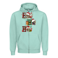 Seafoam ho ho ho skull Zipper Hoodie - FaDigitalArtStudio