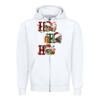 White ho ho ho skull Zipper Hoodie - FaDigitalArtStudio