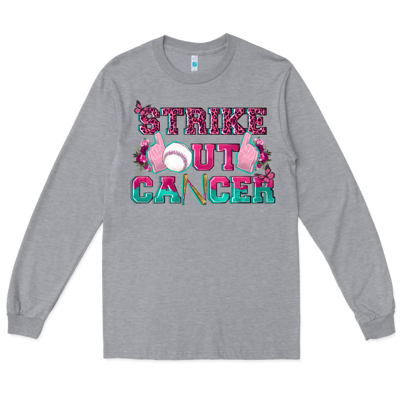 Strike Out Cancer Baseball Long Sleeve Tee by texasbilliewilder | Teevron