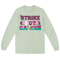 Matcha Strike Out Cancer Baseball Long Sleeve Tee - texasbilliewilder