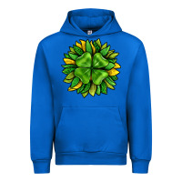 Cobalt St. Patricks Sunflower With Clover Urban Hoodie - BundleAndBundleShop