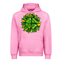 Fuchsia Pink St. Patricks Sunflower With Clover Urban Hoodie - BundleAndBundleShop