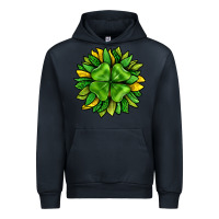 Navy St. Patricks Sunflower With Clover Urban Hoodie - BundleAndBundleShop