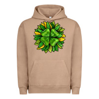 Pigment Burro St. Patricks Sunflower With Clover Urban Hoodie - BundleAndBundleShop