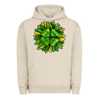 Pigment French Oak St. Patricks Sunflower With Clover Urban Hoodie - BundleAndBundleShop