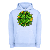 Pigment Grape Ice St. Patricks Sunflower With Clover Urban Hoodie - BundleAndBundleShop