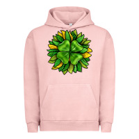 Pigment Salmon St. Patricks Sunflower With Clover Urban Hoodie - BundleAndBundleShop