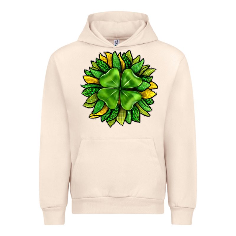 St. Patricks Sunflower With Clover Urban Hoodie by BundleAndBundleShop | Teevron