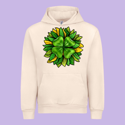 St. Patricks Sunflower With Clover Urban Hoodie Designed By Bundleandbundleshop