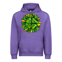 Tulip St. Patricks Sunflower With Clover Urban Hoodie - BundleAndBundleShop