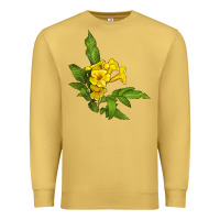Antique Gold yellow elder flower Premium Sweatshirt - LillyAllenDesigns
