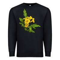 Black yellow elder flower Premium Sweatshirt - LillyAllenDesigns