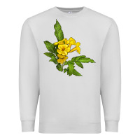 Dove Grey yellow elder flower Premium Sweatshirt - LillyAllenDesigns