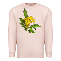 Pale Pink yellow elder flower Premium Sweatshirt - LillyAllenDesigns