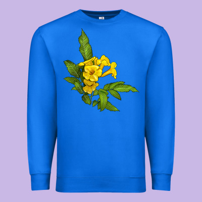 Yellow Elder Flower Premium Sweatshirt Designed By Lillyallendesigns