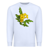 White yellow elder flower Premium Sweatshirt - LillyAllenDesigns