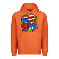 Carrot puerto rico hearts Premium Hoodie - NancyCooperArtShop