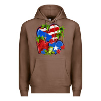 Chestnut puerto rico hearts Premium Hoodie - NancyCooperArtShop