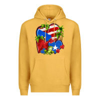 Mustard puerto rico hearts Premium Hoodie - NancyCooperArtShop