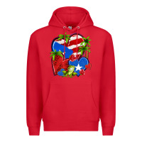 Red puerto rico hearts Premium Hoodie - NancyCooperArtShop