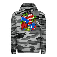 Slate Camo puerto rico hearts Premium Hoodie - NancyCooperArtShop
