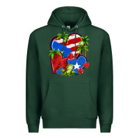 Sports Green puerto rico hearts Premium Hoodie - NancyCooperArtShop