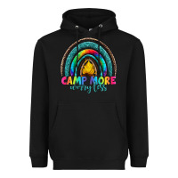 Black camp more worry less Heavyweight Hoodie - Artiststas