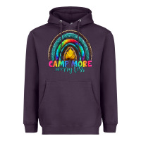 Plum camp more worry less Heavyweight Hoodie - Artiststas