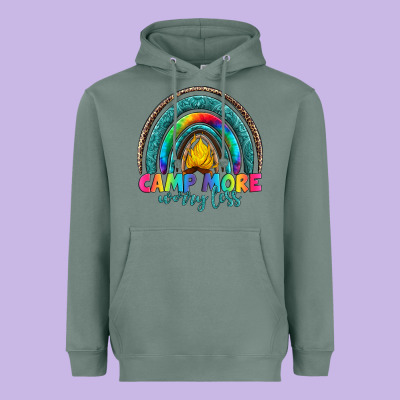 Camp More Worry Less Heavyweight Hoodie Designed By Artiststas