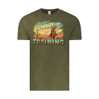 Vintage Olive cowboy in training Vintage Tee - texasbilliewilder