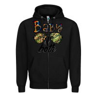 Black baby of both Zipper Hoodie - CowhideDigitalArt