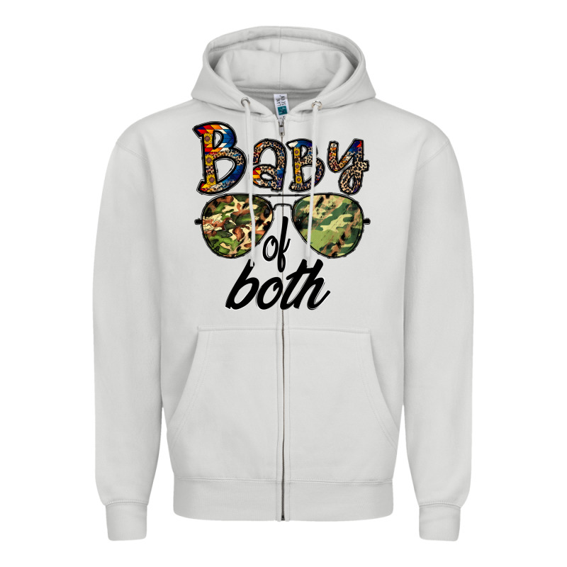 Baby Of Both Zipper Hoodie by CowhideDigitalArt | Teevron