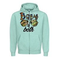 Seafoam baby of both Zipper Hoodie - CowhideDigitalArt
