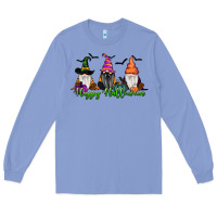 Colony Blue happy halloween gnome pumpkin Long Sleeve Tee - RanaPortraitStore