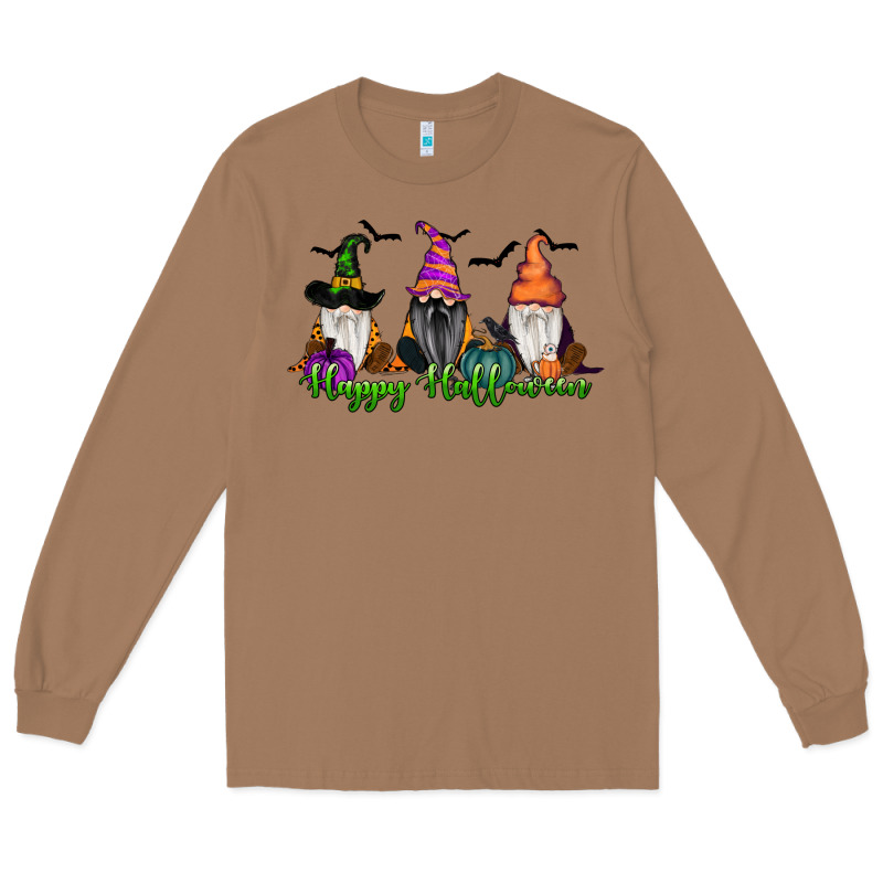 Happy Halloween Gnome Pumpkin Long Sleeve Tee by RanaPortraitStore | Teevron