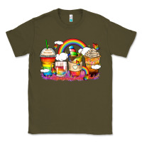 Army Green rainbow coffee cups Classic Tee - Zillion Design Studio