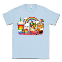 Dusty Blue rainbow coffee cups Classic Tee - Zillion Design Studio