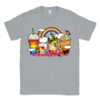 Heather Grey rainbow coffee cups Classic Tee - Zillion Design Studio