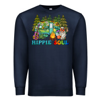 Navy hippie soul camping Premium Sweatshirt - BarkalooDesign