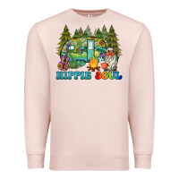 Pale Pink hippie soul camping Premium Sweatshirt - BarkalooDesign