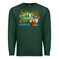 Sports Green hippie soul camping Premium Sweatshirt - BarkalooDesign