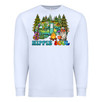 White hippie soul camping Premium Sweatshirt - BarkalooDesign