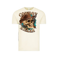 Vintage Arctic cowboy killer with skull Vintage Tee - texasbilliewilder