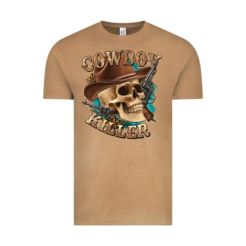 Cowboy Killer With Skull Vintage Tee by texasbilliewilder | Teevron