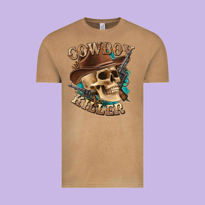 Vintage Tee cowboy killer with skull