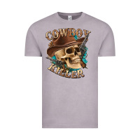 Vintage Zinc cowboy killer with skull Vintage Tee - texasbilliewilder