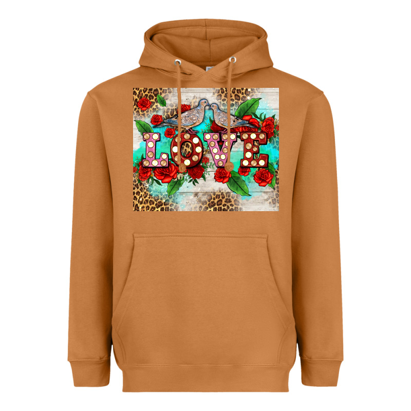 Love Birds And Love With Ross Heavyweight Hoodie by AdoDesignShop | Teevron