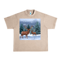 French Oak winter deer Urban Heavy Tee - BarkalooDesign